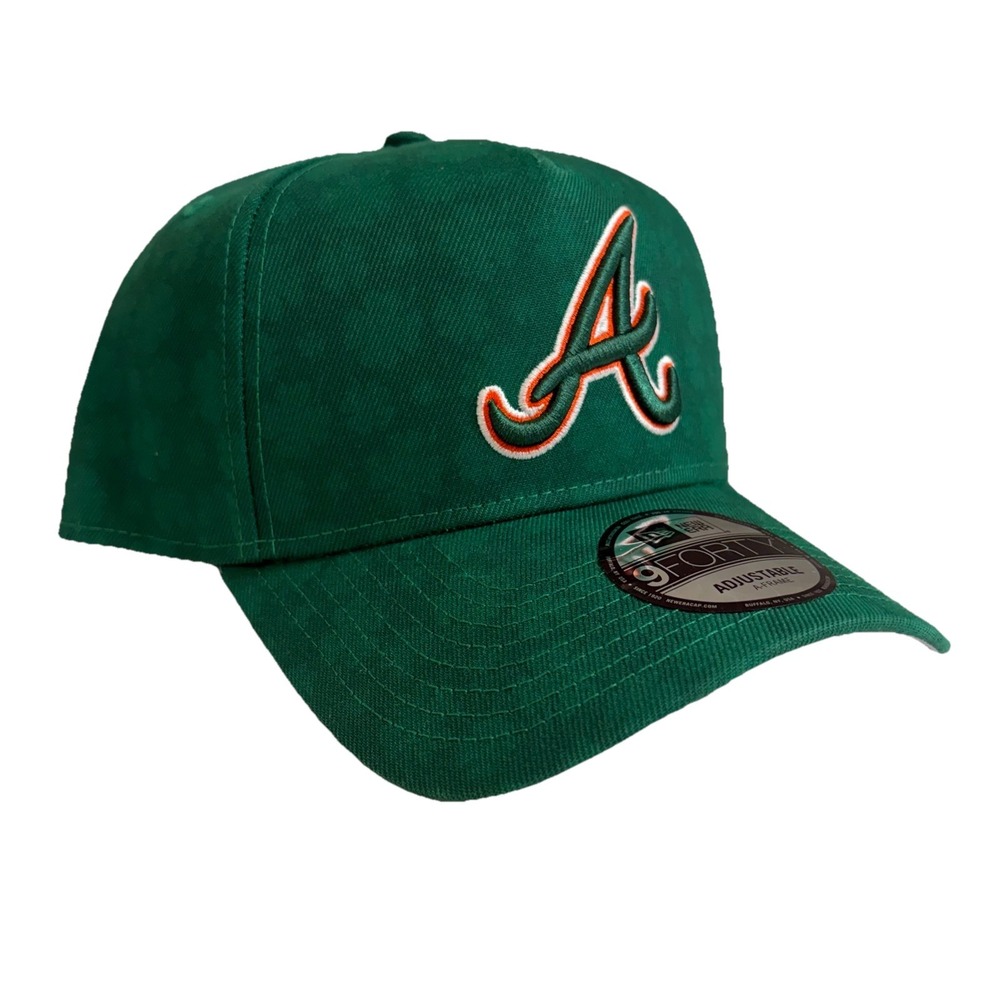 New Era Atlanta Braves A-Frame 9FORTY Green Shamrock Snapback Adjustable Hat